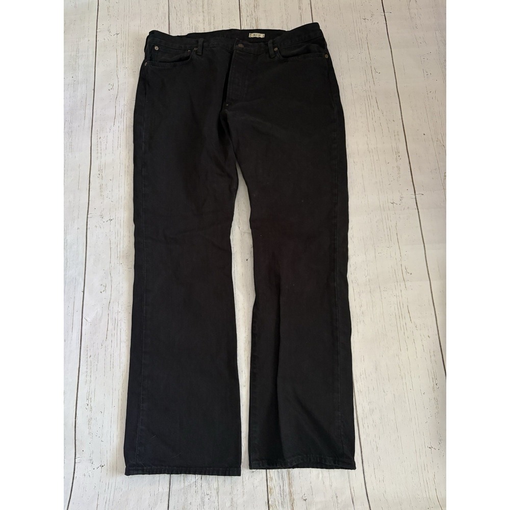 Polo Ralph Lauren 750 Bootcut Jeans Mens 38x32Hudson Black Denim Button Fly